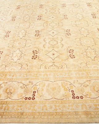 Traditional Mogul Ivory Wool Area Rug 8' 4" x 10' 7" - Solo Rugs