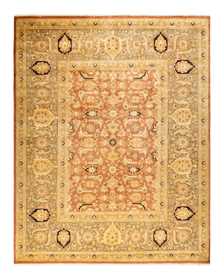 Traditional Mogul Brown Wool Area Rug 8' 3" x 10' 5" - Solo Rugs