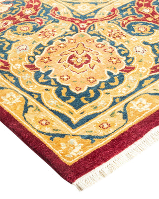 Traditional Mogul Red Wool Area Rug 8' 1" x 10' 3" - Solo Rugs