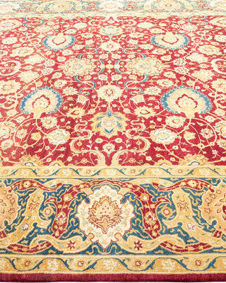Traditional Mogul Red Wool Area Rug 8' 1" x 10' 3" - Solo Rugs