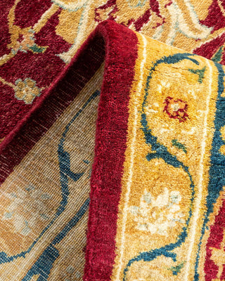 Traditional Mogul Red Wool Area Rug 8' 1" x 10' 3" - Solo Rugs