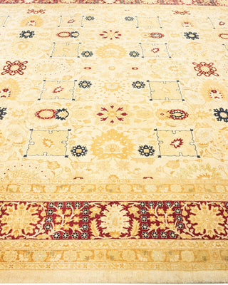 Traditional Mogul Ivory Wool Area Rug 8' 3" x 10' 4" - Solo Rugs