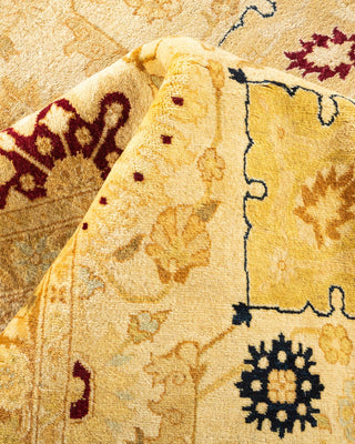 Traditional Mogul Ivory Wool Area Rug 8' 3" x 10' 4" - Solo Rugs