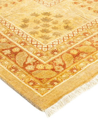Traditional Mogul Ivory Wool Area Rug 8' 3" x 10' 6" - Solo Rugs