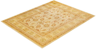 Traditional Mogul Ivory Wool Area Rug 8' 3" x 10' 6" - Solo Rugs