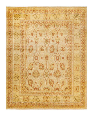 Traditional Mogul Ivory Wool Area Rug 8' 3" x 10' 6" - Solo Rugs