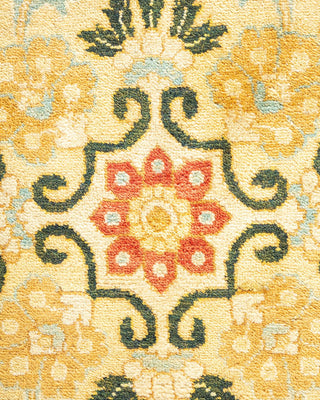 Traditional Mogul Orange Wool Area Rug 8' 2" x 10' 10" - Solo Rugs