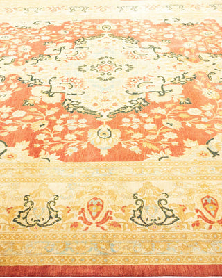 Traditional Mogul Orange Wool Area Rug 8' 2" x 10' 10" - Solo Rugs