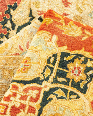 Traditional Mogul Orange Wool Area Rug 8' 2" x 10' 10" - Solo Rugs