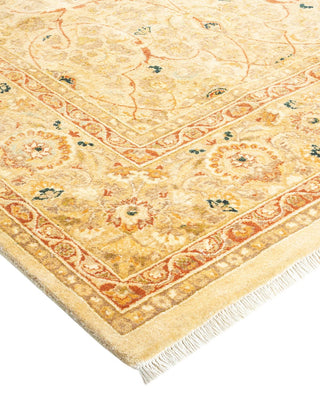 Traditional Mogul Ivory Wool Area Rug 6' 0" x 9' 5" - Solo Rugs