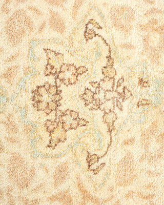 Traditional Mogul Ivory Wool Area Rug 6' 2" x 9' 2" - Solo Rugs