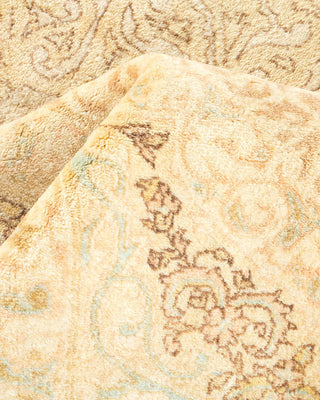 Traditional Mogul Ivory Wool Area Rug 6' 2" x 9' 2" - Solo Rugs