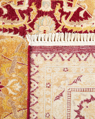 Traditional Mogul Red Wool Area Rug 6' 2" x 8' 10" - Solo Rugs