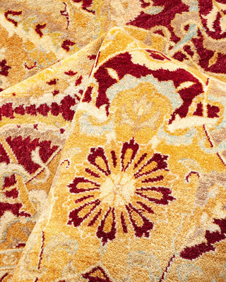 Traditional Mogul Red Wool Area Rug 6' 2" x 8' 10" - Solo Rugs