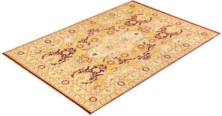Traditional Mogul Red Wool Area Rug 6' 2" x 8' 10" - Solo Rugs