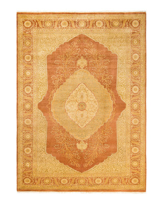 Traditional Mogul Brown Wool Area Rug 6' 5" x 8' 10" - Solo Rugs