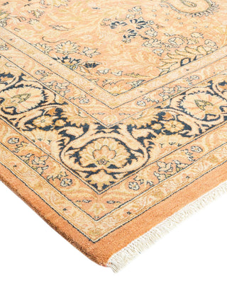 Traditional Mogul Pink Wool Area Rug 6' 2" x 9' 2" - Solo Rugs