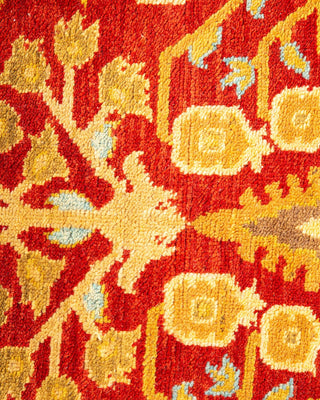 Traditional Mogul Orange Wool Area Rug 5' 10" x 9' 0" - Solo Rugs