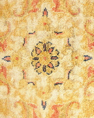 Traditional Mogul Orange Wool Area Rug 6' 2" x 9' 1" - Solo Rugs