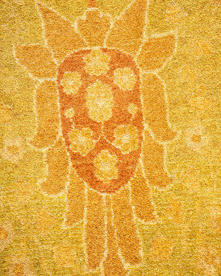 Traditional Mogul Green Wool Area Rug 6' 1" x 9' 4" - Solo Rugs