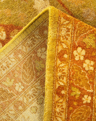 Traditional Mogul Green Wool Area Rug 6' 1" x 9' 4" - Solo Rugs