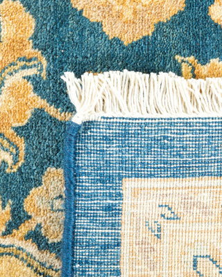 Traditional Mogul Blue Wool Area Rug 6' 4" x 9' 1" - Solo Rugs