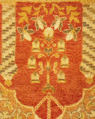 Traditional Mogul Orange Wool Area Rug 10' 4" x 13' 10" - Solo Rugs