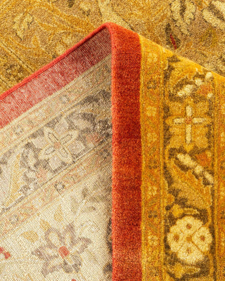 Traditional Mogul Orange Wool Area Rug 10' 4" x 13' 10" - Solo Rugs