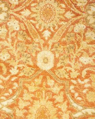 Traditional Mogul Orange Wool Area Rug 9' 2" x 12' 6" - Solo Rugs