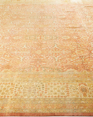 Traditional Mogul Orange Wool Area Rug 9' 2" x 12' 6" - Solo Rugs