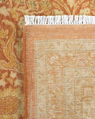 Traditional Mogul Orange Wool Area Rug 9' 2" x 12' 6" - Solo Rugs