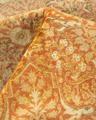 Traditional Mogul Orange Wool Area Rug 9' 2" x 12' 6" - Solo Rugs