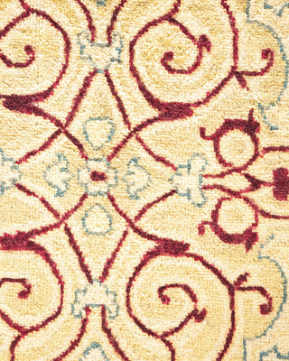 Traditional Mogul Ivory Wool Area Rug 9' 1" x 12' 0" - Solo Rugs