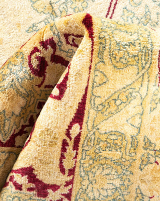 Traditional Mogul Ivory Wool Area Rug 9' 1" x 12' 0" - Solo Rugs