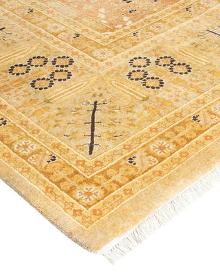 Traditional Mogul Ivory Wool Area Rug 9' 4" x 12' 5" - Solo Rugs