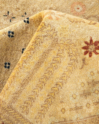 Traditional Mogul Ivory Wool Area Rug 9' 1" x 12' 3" - Solo Rugs