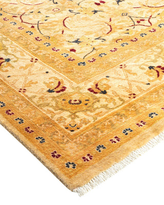 Traditional Mogul Ivory Wool Area Rug 6' 0" x 8' 8" - Solo Rugs