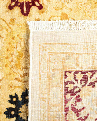 Traditional Mogul Ivory Wool Area Rug 6' 2" x 9' 3" - Solo Rugs