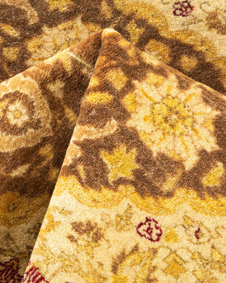 Traditional Mogul Brown Wool Area Rug 3' 1" x 5' 2" - Solo Rugs