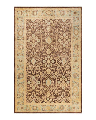 Contemporary Eclectic Red Wool Area Rug 6' 3" x 9' 6" - Solo Rugs