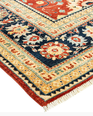 Contemporary Eclectic Orange Wool Area Rug 8' 10" x 12' 5" - Solo Rugs