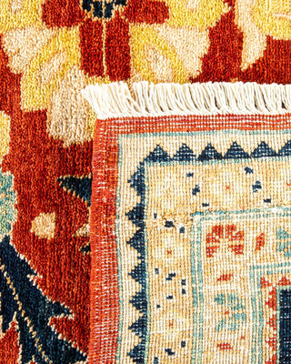 Contemporary Eclectic Orange Wool Area Rug 8' 10" x 12' 5" - Solo Rugs