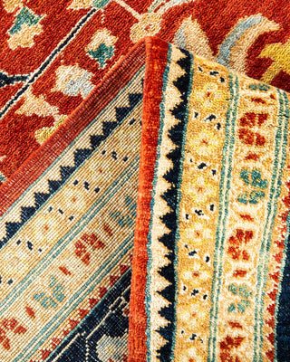 Contemporary Eclectic Orange Wool Area Rug 8' 10" x 12' 5" - Solo Rugs