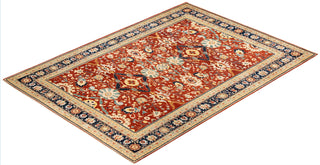 Contemporary Eclectic Orange Wool Area Rug 8' 10" x 12' 5" - Solo Rugs