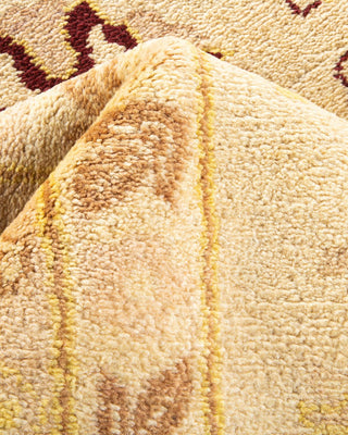 Contemporary Eclectic Ivory Wool Area Rug 9' 1" x 12' 2" - Solo Rugs