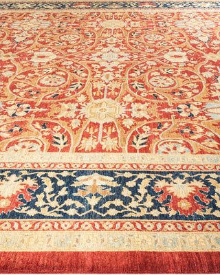 Contemporary Eclectic Orange Wool Area Rug 12' 1" x 18' 1" - Solo Rugs