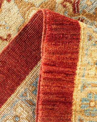 Contemporary Eclectic Orange Wool Area Rug 12' 1" x 18' 1" - Solo Rugs