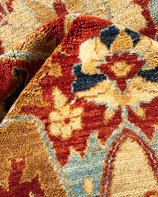 Contemporary Eclectic Orange Wool Area Rug 12' 1" x 18' 1" - Solo Rugs