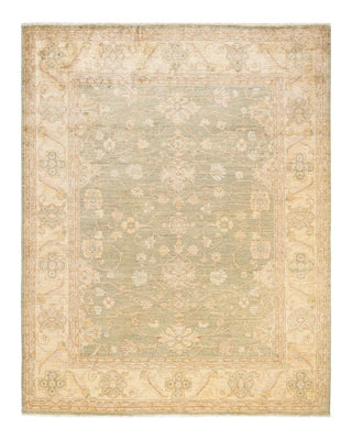 Contemporary Eclectic Green Wool Area Rug 8' 1" x 10' 0" - Solo Rugs