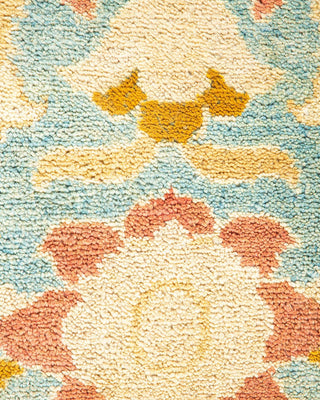 Contemporary Eclectic Light Blue Wool Area Rug 8' 4" x 10' 1" - Solo Rugs